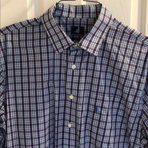 Johnnie O... classic purple plaid button down
